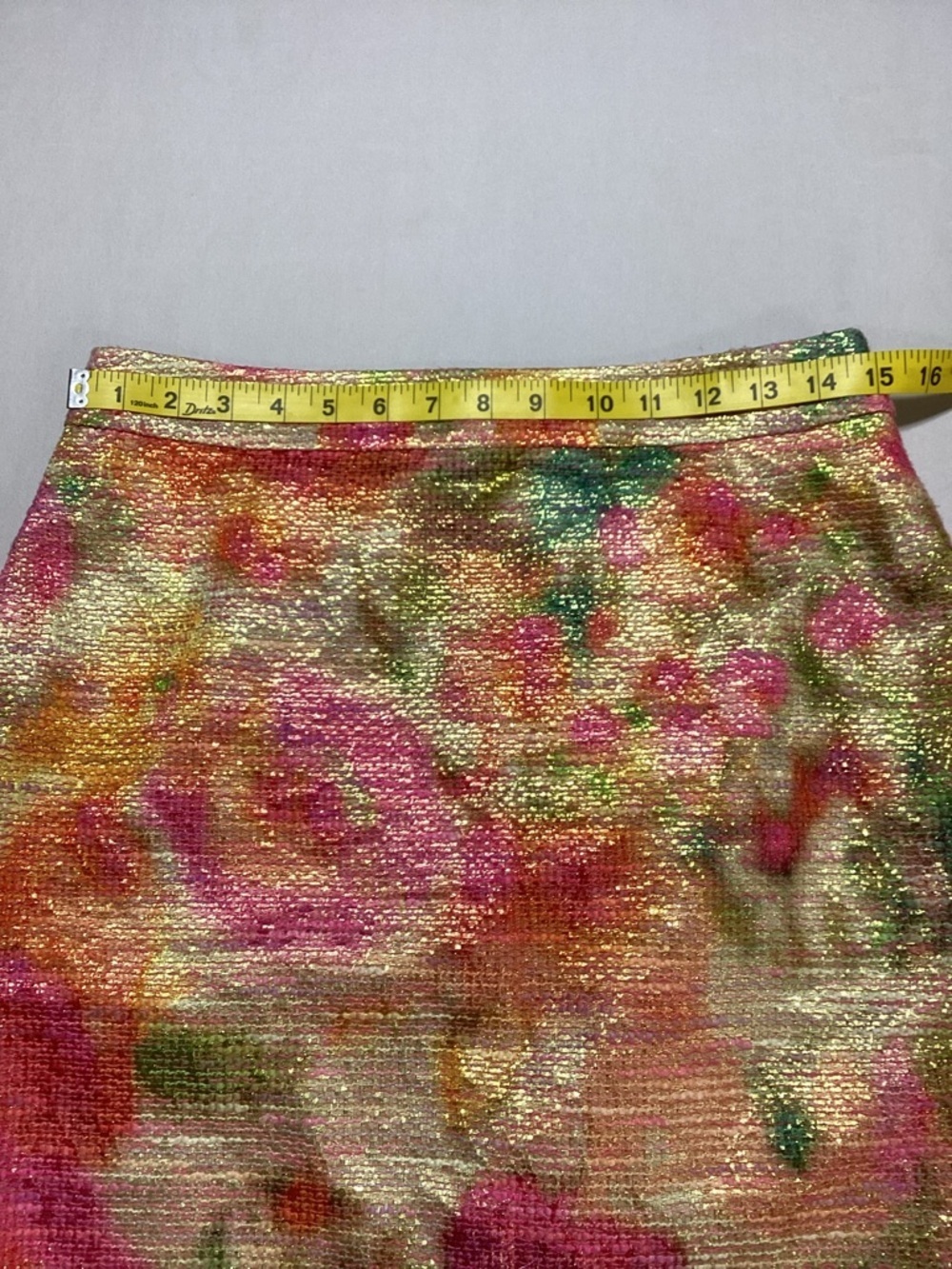 kate spade Marit Floral Pencil Skirt - Pink, Green & Gold - Picture 12 of 14